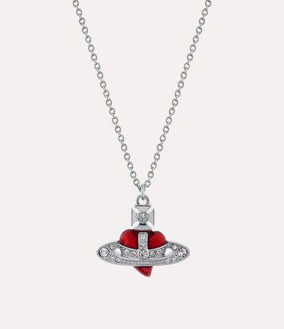 Vivienne Westwood Diamante Heart Pendant Necklace