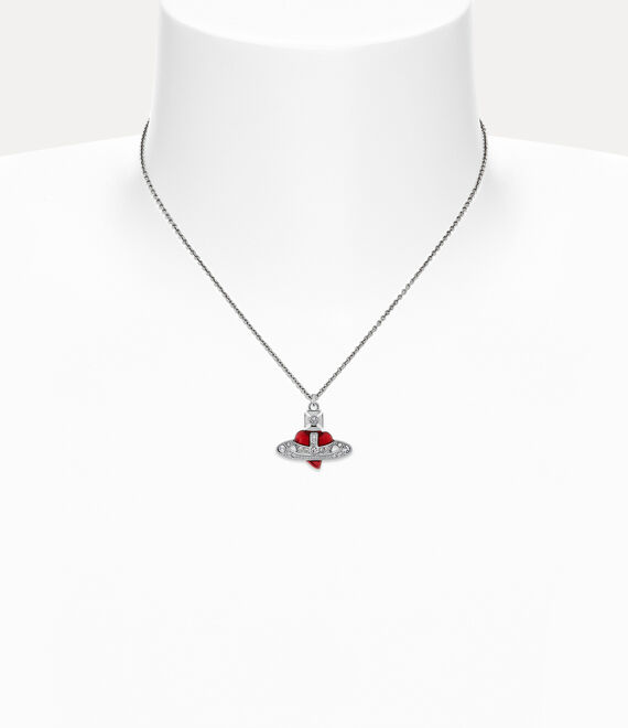 Vivienne Westwood Diamante Heart Pendant Necklace