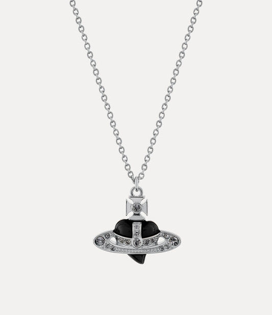 Vivienne Westwood Diamante Heart Pendant Necklace
